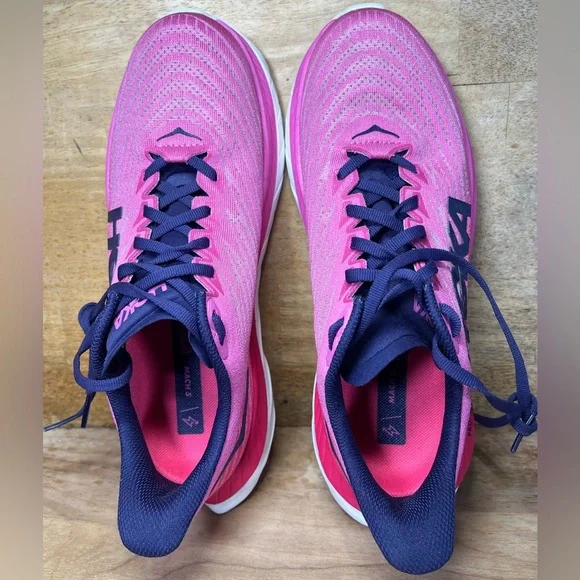 Hoka One One Mach 5 Womens Size 9 Running Shoes Sneakers Raspberry Strawberry - Picture 7 of 12